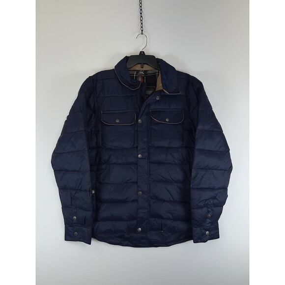 ZeroXposur Jacket Mens Small Navy Quilted Puffer Snap Front Warm Casual DB2980 - Picture 1 of 6